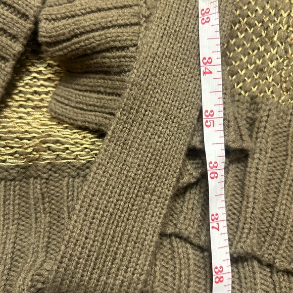 DKNY Jeans vintage XS Y2K short sleeved wool/poly blend long belted cardigan - Picture 9 of 10